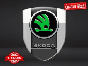 Skoda Heckscheibenaufkleber Racing Luxus Anpassbar